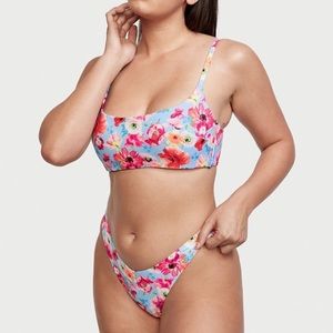 Victoria’s Secret Floral Scoop Bikini Top